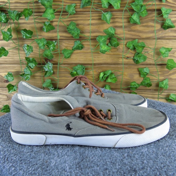 Polo Ralph Lauren Men's Forestmont II Sneaker Gray Canvas 10 Medium Used 2025 - Picture 3 of 7